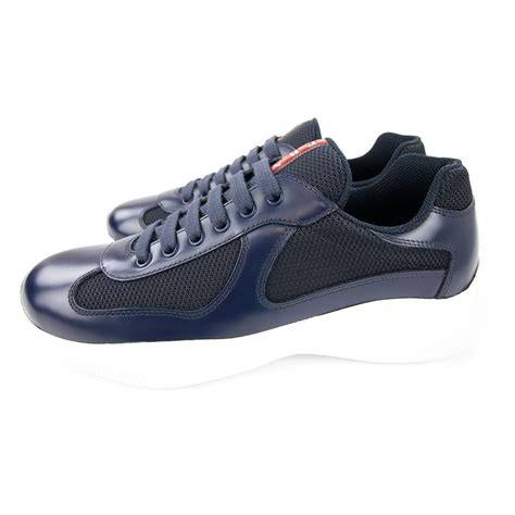 navy prada sneakers|prada americas cup navy.